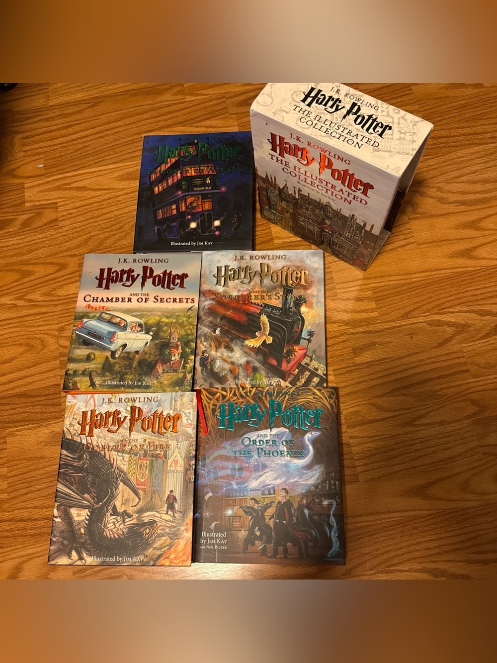 Harry Potter The Illustrated Collection Books 1-5 Box Set by J. K. Rowling